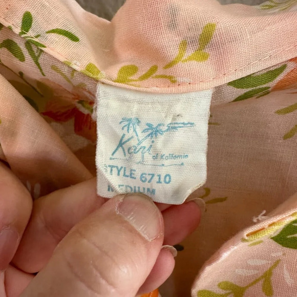 Vintage Kari of California Long Sleeve Floral Smock/Blouse‎ - Picture 6 of 6